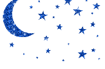 Звезды и луна. Звездочки на прозрачном фоне.