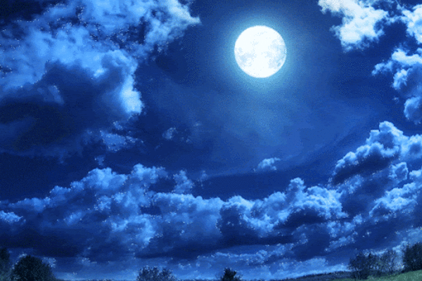Небо и луна. Где найти гифки с небом.